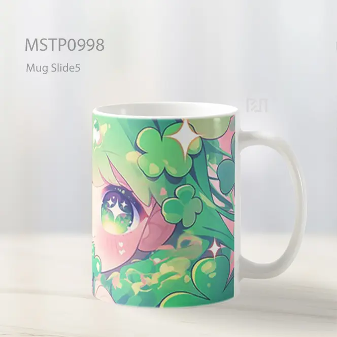 Gadis Anime Semanggi Keberuntungan Mug MSTP0998 - All-side / Desain
