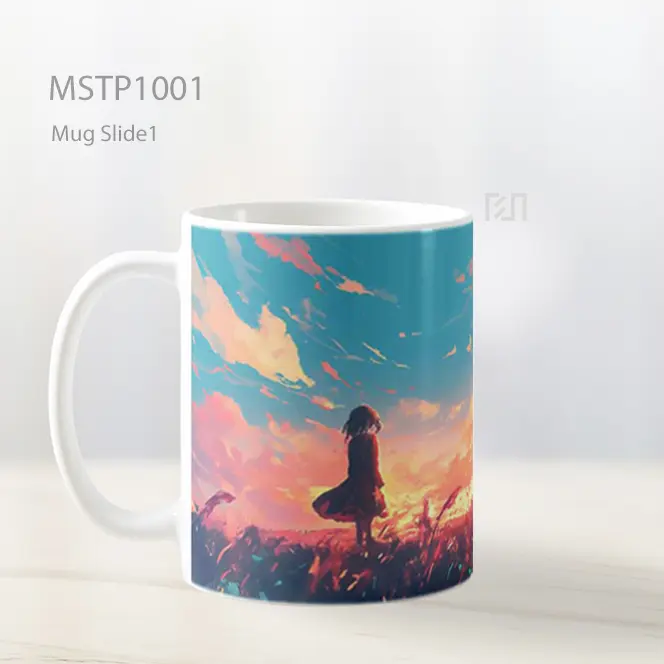 Gadis Anime Sunset Indah Mug MSTP1001 - All-side / Desain