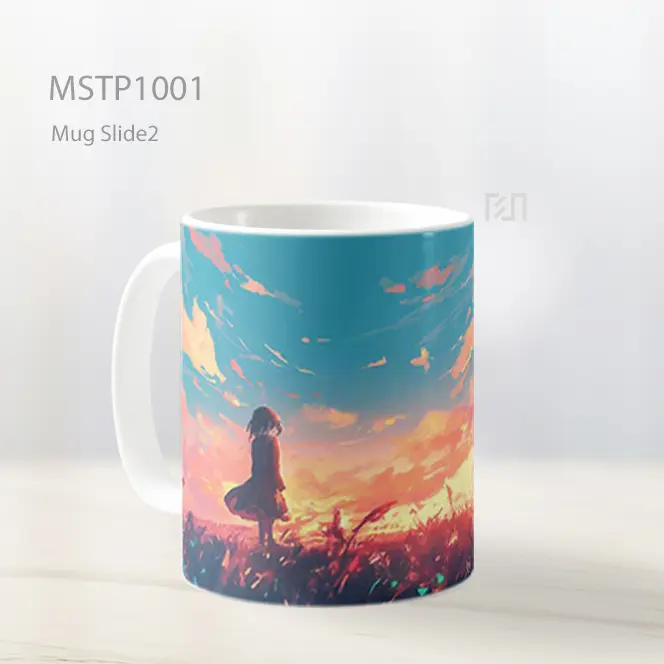 Gadis Anime Sunset Indah Mug MSTP1001 - All-side / Desain