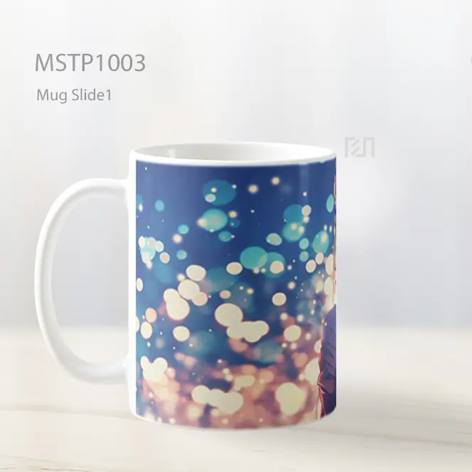 Gadis Dengan Mug Di Lampu Musim Dingin Mug MSTP1003 - All-side / Desain