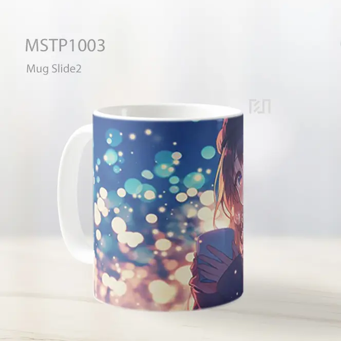 Gadis Dengan Mug Di Lampu Musim Dingin Mug MSTP1003 - All-side / Desain