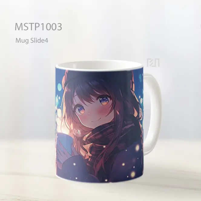 Gadis Dengan Mug Di Lampu Musim Dingin Mug MSTP1003