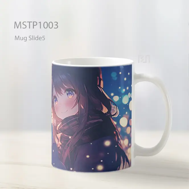 Gadis Dengan Mug Di Lampu Musim Dingin Mug MSTP1003 - All-side / Desain