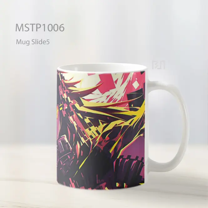Gadis Kucing Anime Dunia Pixelated Mug MSTP1006 - All-side / Desain