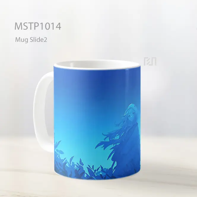 Gawr Gura Blue Hue Gradient Art Style Mug MSTP1014 - All-side / Desain