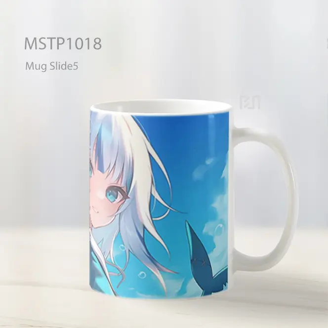 Gawr Gura Senyum Di Langit Biru Mug MSTP1018 - All-side / Desain