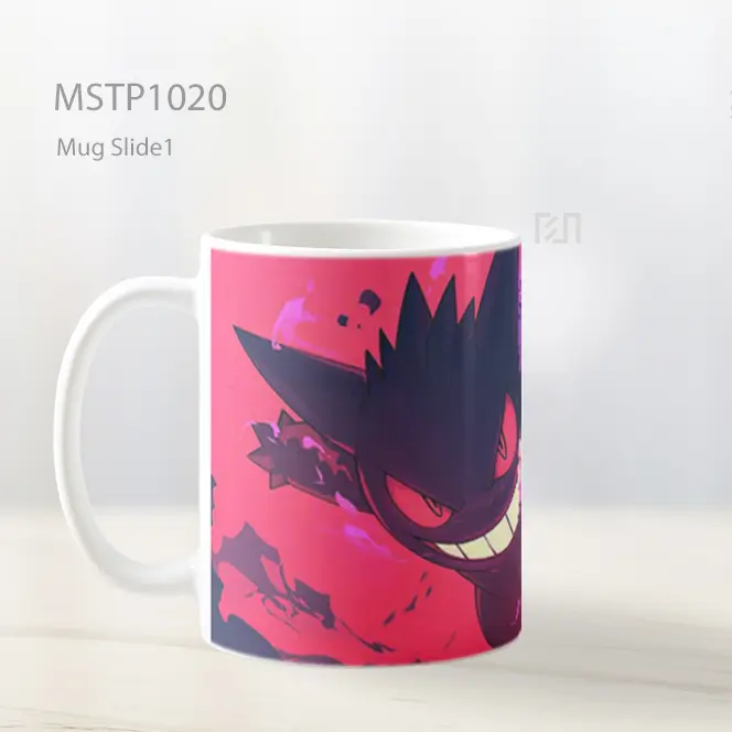 Gengar Aura Merah Muda Mug MSTP1020 - All-side / Desain