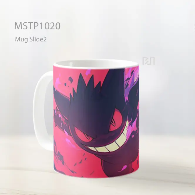 Gengar Aura Merah Muda Mug MSTP1020 - All-side / Desain