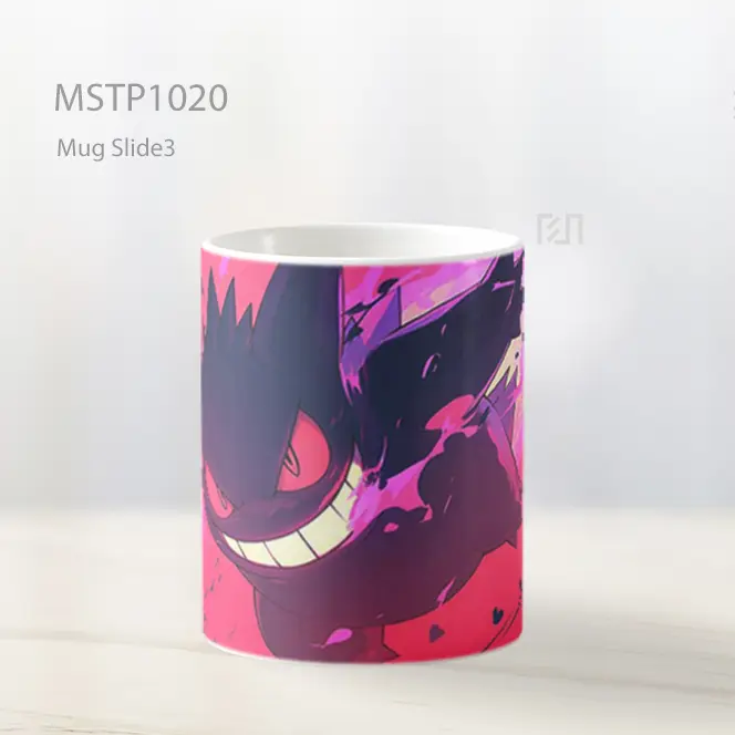 Gengar Aura Merah Muda Mug MSTP1020 - All-side / Desain