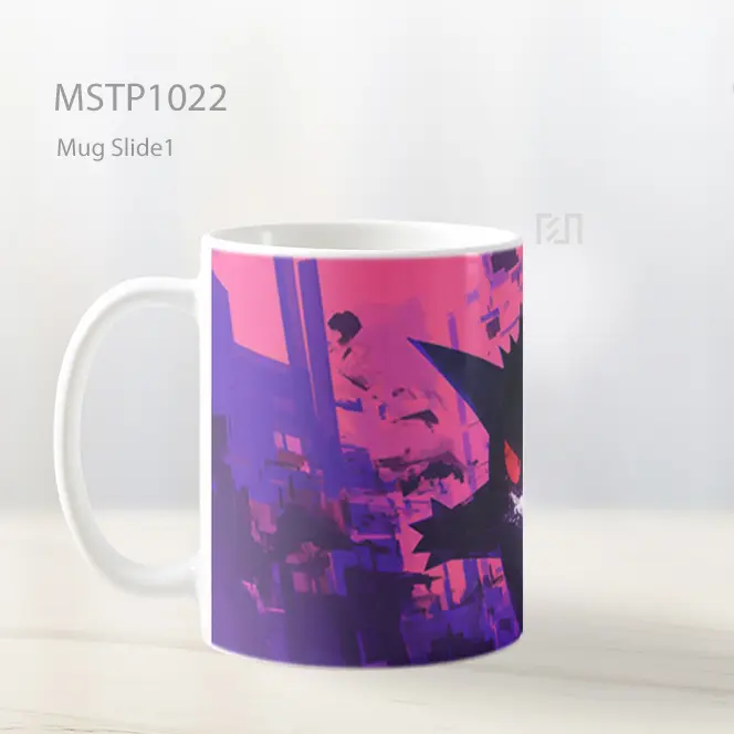 Gengar Pixel Bayangan Ungu Mug MSTP1022 - All-side / Desain