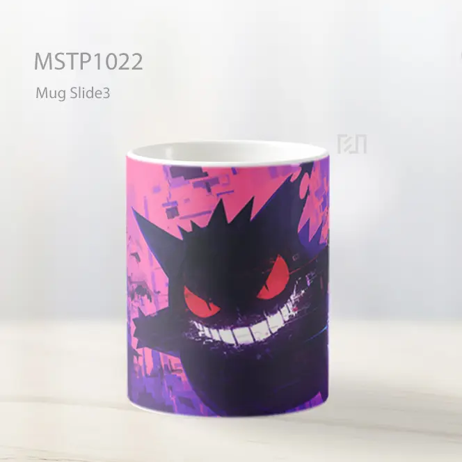 Gengar Pixel Bayangan Ungu Mug MSTP1022 - All-side / Desain