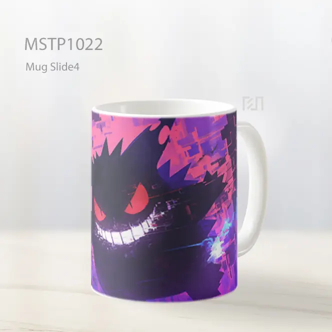 Gengar Pixel Bayangan Ungu Mug MSTP1022