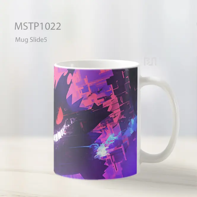 Gengar Pixel Bayangan Ungu Mug MSTP1022 - All-side / Desain