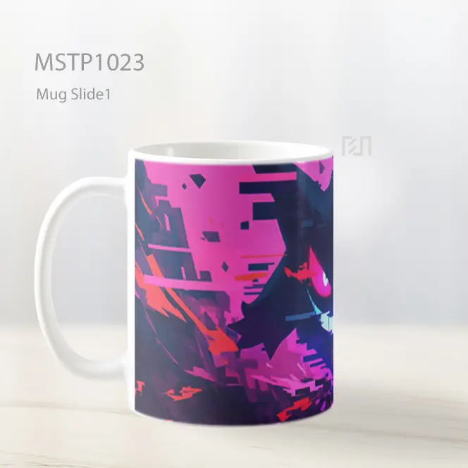 Gengar Pixel Glitch Ungu Mug MSTP1023 - All-side / Desain