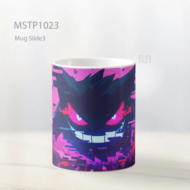 Gengar Pixel Glitch Ungu Mug MSTP1023 - All-side / Desain