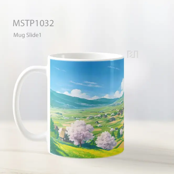 Ghibli Desa Musim Semi Mug MSTP1032 - All-side / Desain