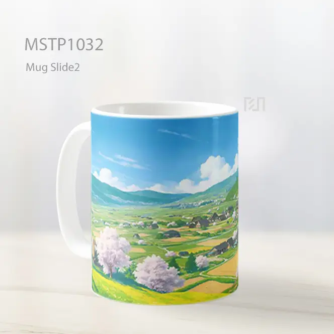 Ghibli Desa Musim Semi Mug MSTP1032 - All-side / Desain
