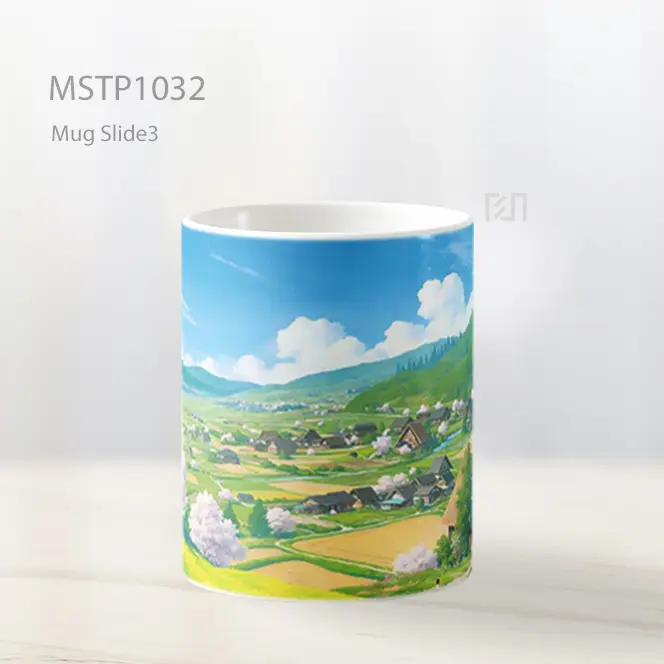 Ghibli Desa Musim Semi Mug MSTP1032 - All-side / Desain