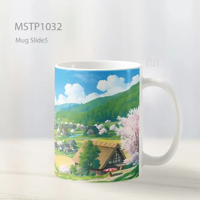 Ghibli Desa Musim Semi Mug MSTP1032 - All-side / Desain