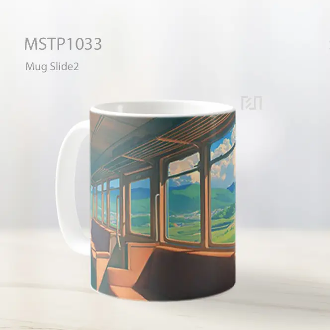 Ghibli Gaya Interior Kereta Pedesaan Mug MSTP1033 - All-side / Desain
