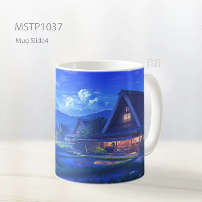 Ghibli Inspired Night Village Mug MSTP1037