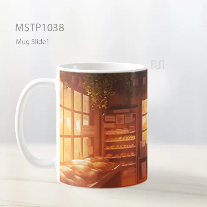 Ghibli Interior Toko Roti Hangat Mug MSTP1038 - All-side / Desain