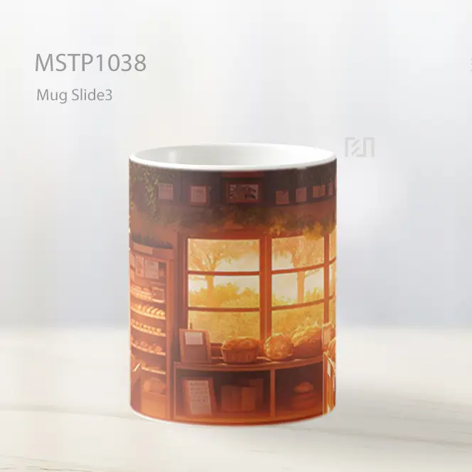 Ghibli Interior Toko Roti Hangat Mug MSTP1038 - All-side / Desain