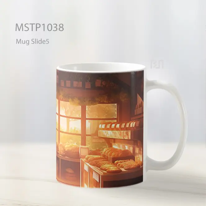 Ghibli Interior Toko Roti Hangat Mug MSTP1038 - All-side / Desain