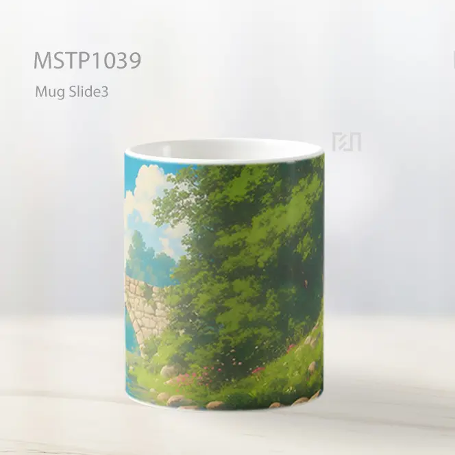 Ghibli Jembatan Batu Damai Ultrawide Mug MSTP1039 - All-side / Desain