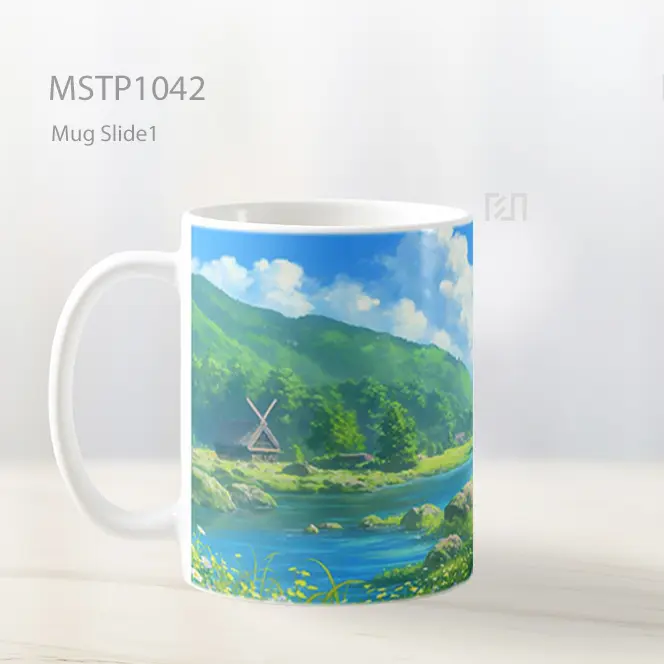 Ghibli Lembah Sungai Pemandangan Mug MSTP1042 - All-side / Desain