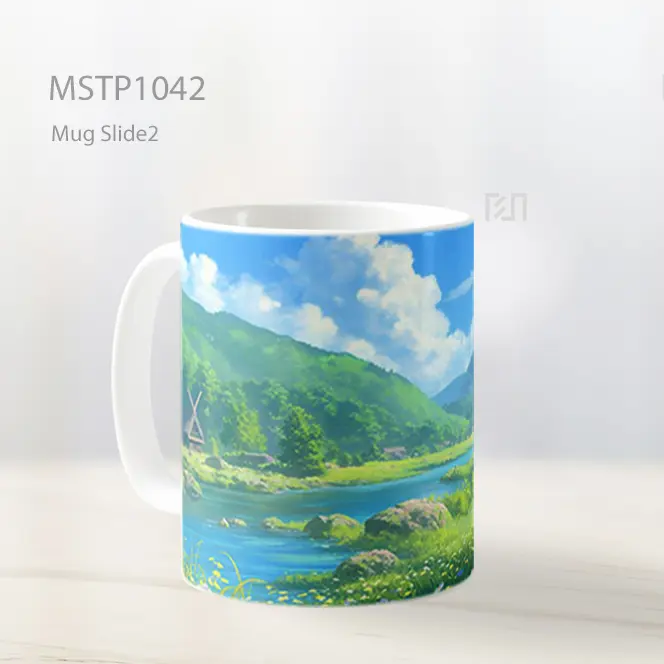 Ghibli Lembah Sungai Pemandangan Mug MSTP1042 - All-side / Desain
