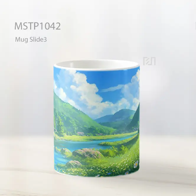 Ghibli Lembah Sungai Pemandangan Mug MSTP1042 - All-side / Desain