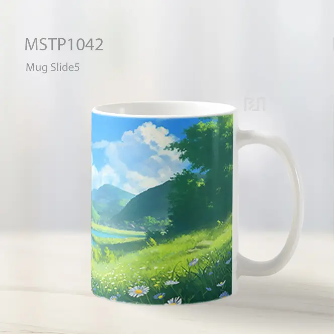 Ghibli Lembah Sungai Pemandangan Mug MSTP1042 - All-side / Desain