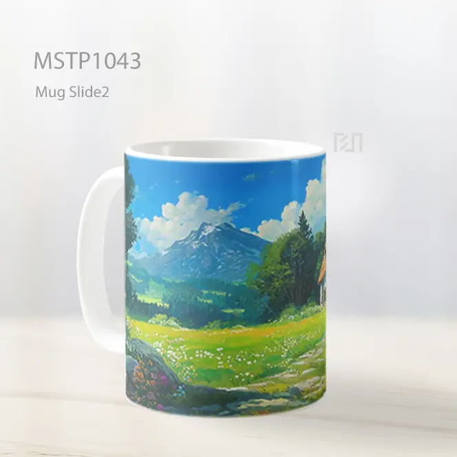 Ghibli Mountain Cottage Mug MSTP1043 - All-side / Desain