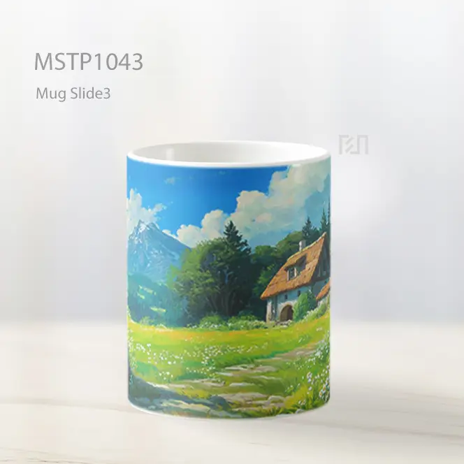 Ghibli Mountain Cottage Mug MSTP1043 - All-side / Desain