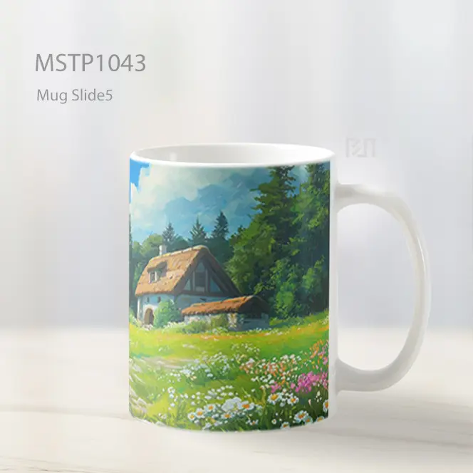 Ghibli Mountain Cottage Mug MSTP1043 - All-side / Desain