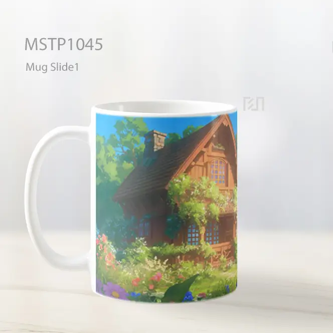 Ghibli Pondok Di Ladang Bunga Mug MSTP1045 - All-side / Desain