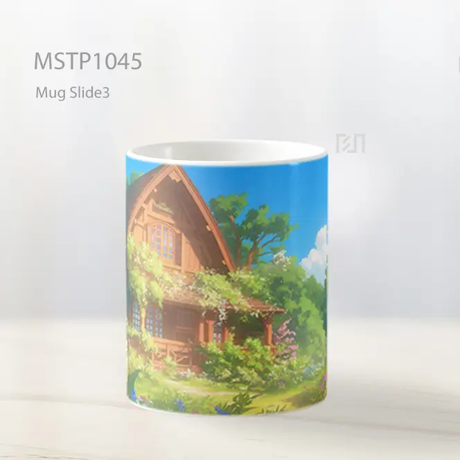 Ghibli Pondok Di Ladang Bunga Mug MSTP1045 - All-side / Desain