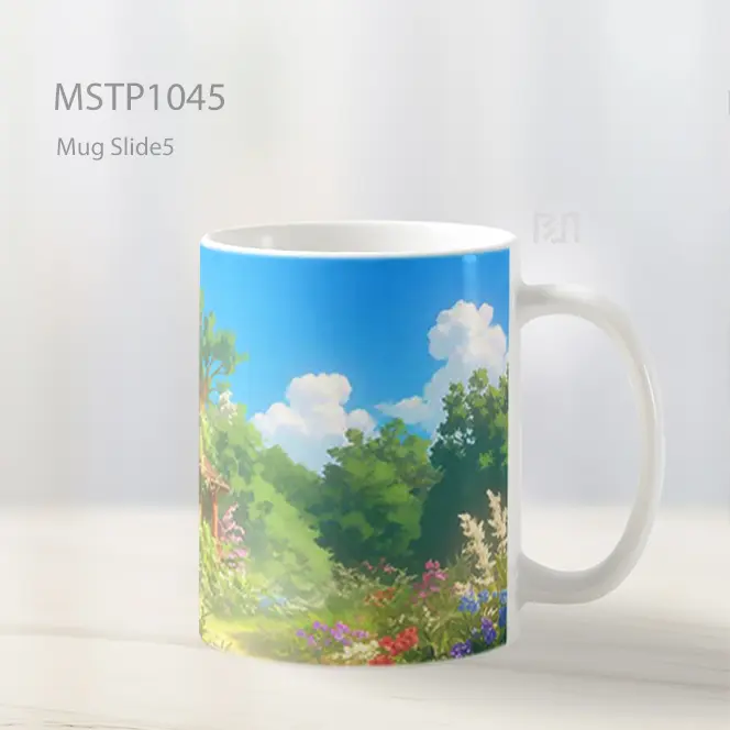Ghibli Pondok Di Ladang Bunga Mug MSTP1045 - All-side / Desain