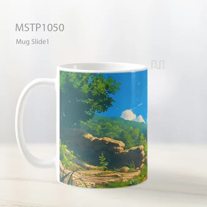Ghibli Village Scenery Mug MSTP1050 - All-side / Desain