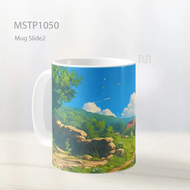 Ghibli Village Scenery Mug MSTP1050 - All-side / Desain