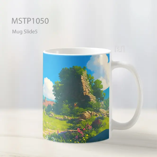 Ghibli Village Scenery Mug MSTP1050 - All-side / Desain