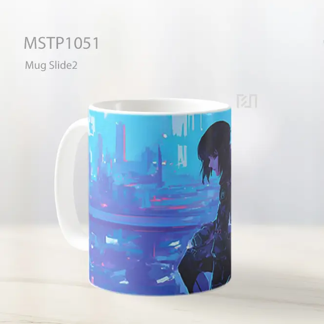 Ghost In The Shell Kusanagi Cyberpunk Cityscape Mug MSTP1051 - All-side / Desain