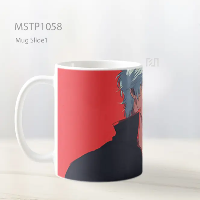 Gintoki Sakata Merah Anime Mug MSTP1058 - All-side / Desain