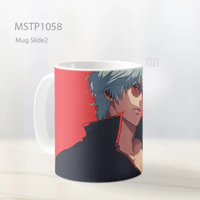 Gintoki Sakata Merah Anime Mug MSTP1058 - All-side / Desain