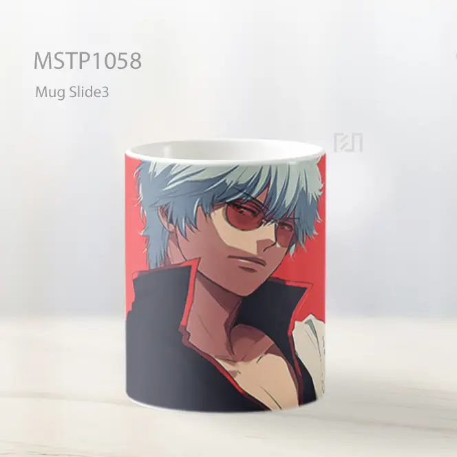 Gintoki Sakata Merah Anime Mug MSTP1058 - All-side / Desain