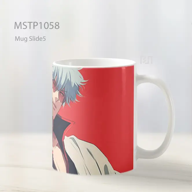 Gintoki Sakata Merah Anime Mug MSTP1058 - All-side / Desain
