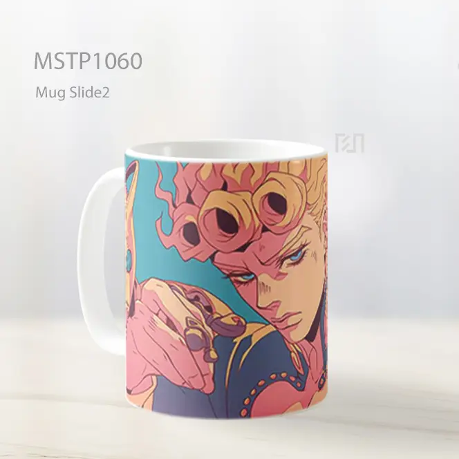 Giorno Giovanna Pose Stand Mug MSTP1060 - All-side / Desain