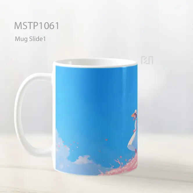 Girl Pink Field Musim Semi Estetika Mug MSTP1061 - All-side / Desain