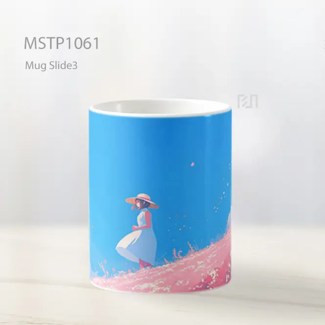Girl Pink Field Musim Semi Estetika Mug MSTP1061 - All-side / Desain
